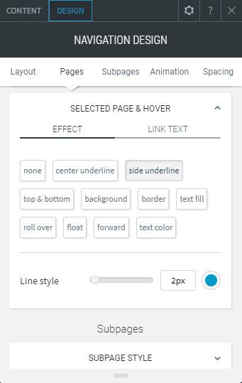 navigation links widget