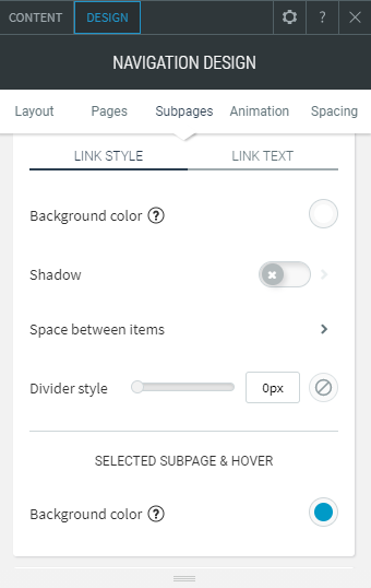 navigation links widget