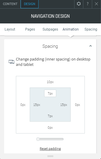 navigation links widget