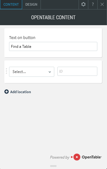 opentable widget