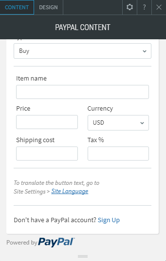 paypal widget