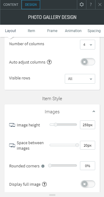 photo gallery widget
