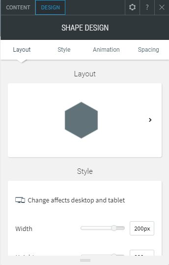 shape widget
