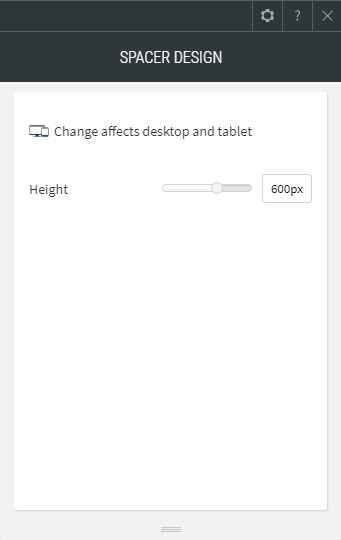spacer widget