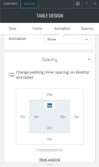 table widget
