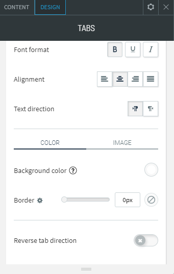 tabs widget