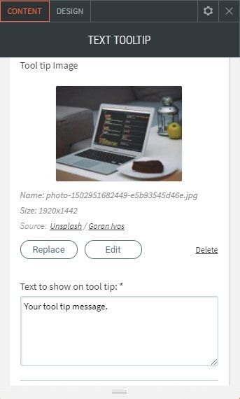 text tooltip widget