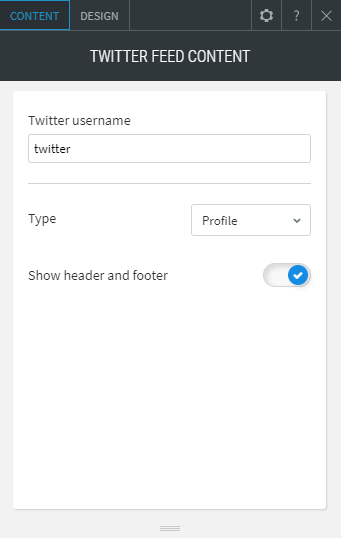 twitter feed widget