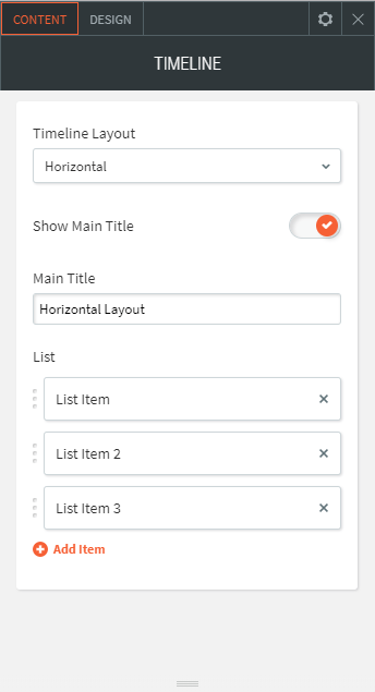 timeline widget