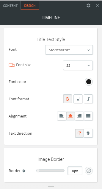 timeline widget
