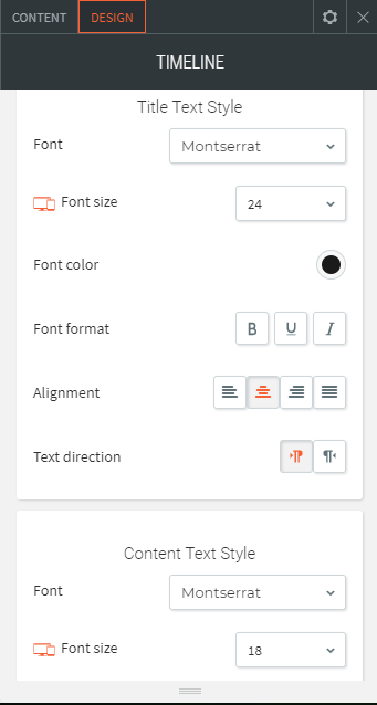 timeline widget