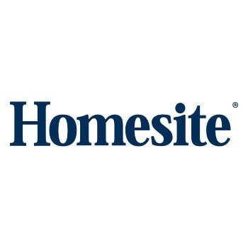 Homesite logo in dark blue serif text on a white background