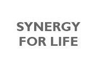 SYNERGY FOR LIFE text in gray.