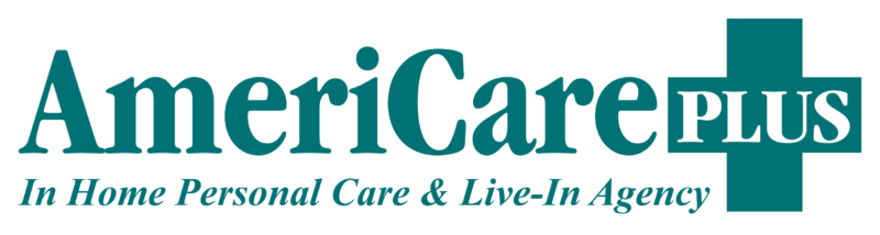 AmeriCare Plus logo in teal with a plus symbol. Text: 