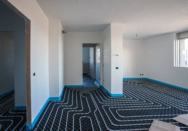 Underfloor heating installation at residential home