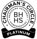 Chairman's Circle Platinum Chairman's Circle Platinum award logo: Black and white circular badge for Berkshire Hathaway HomeServices.