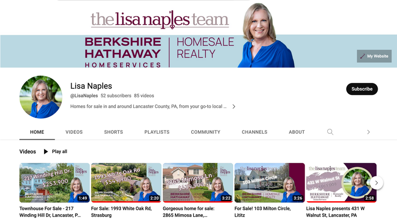 Lisa Naples Youtube Channel YouTube channel