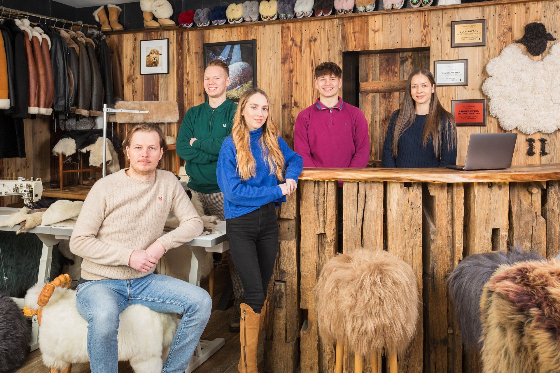 Sheep&Chic family-run business team in their Cotswolds shop