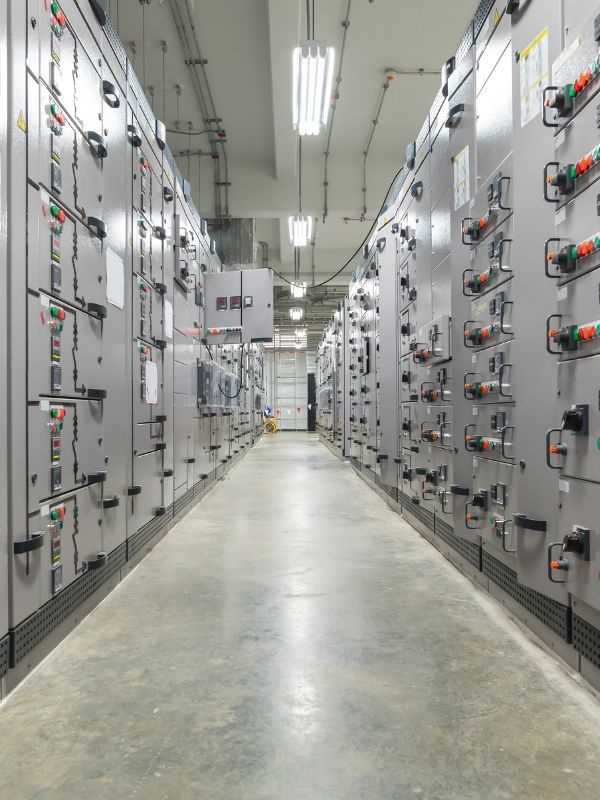 Industrial electrical services for switchgear, control panels, and electrical power distribution inside an industrial facility.