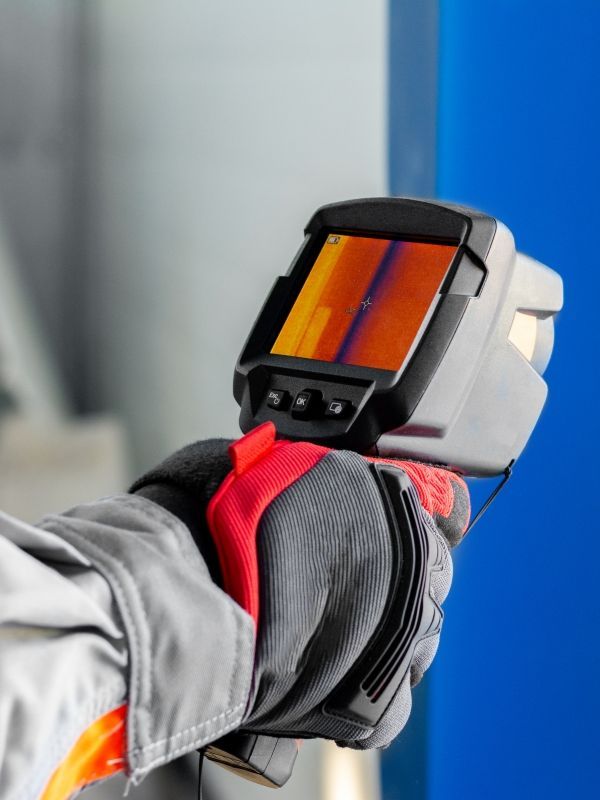 Thermal imaging scan of electrical panels during inspection