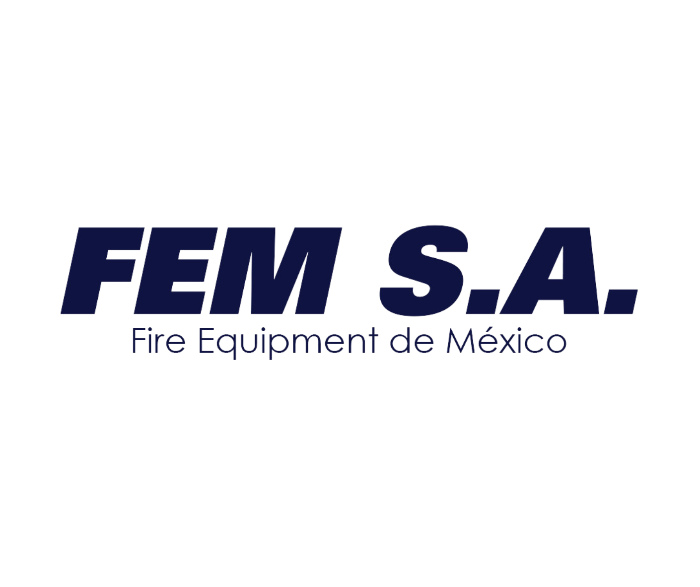 Es un logotipo para fem sa fire equipment de mexico.