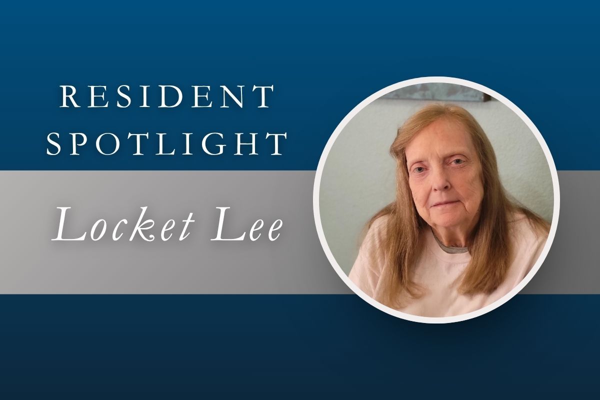Resident Spotlight banner with circular portrait and the name “Locket Lee” on a blue background