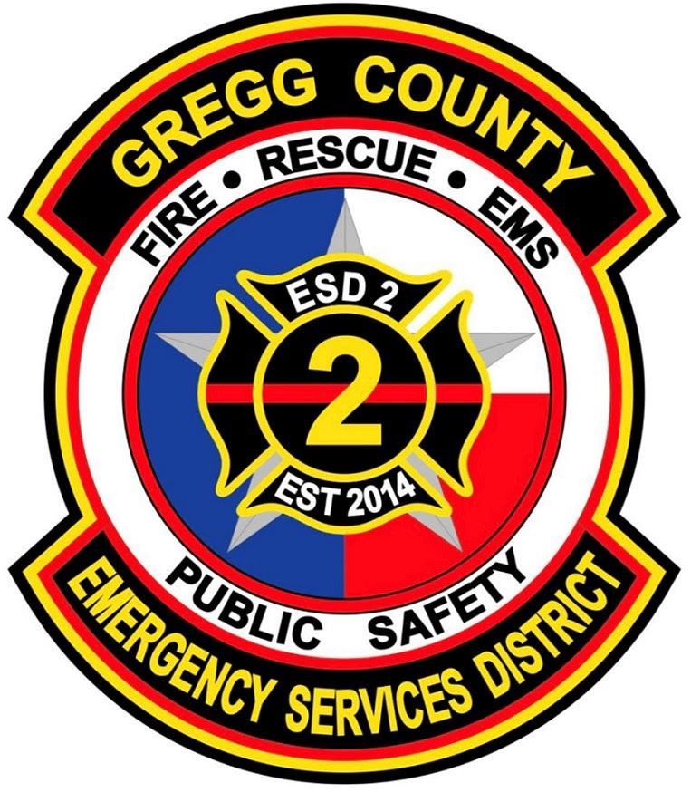 A logo for Gregg county fire rescue and ems
