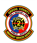 The logo for Gregg county fire rescue and public safety district.