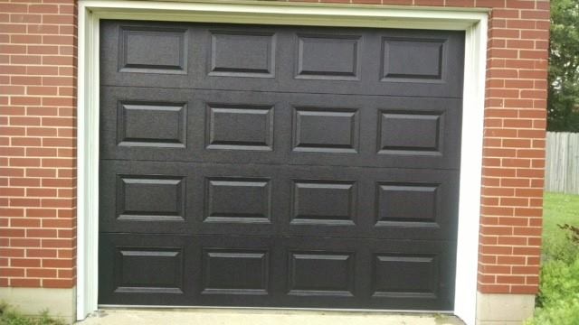 Black Garage Door — Xenia, OH — J.P. Edmunds Garage Doors LLC