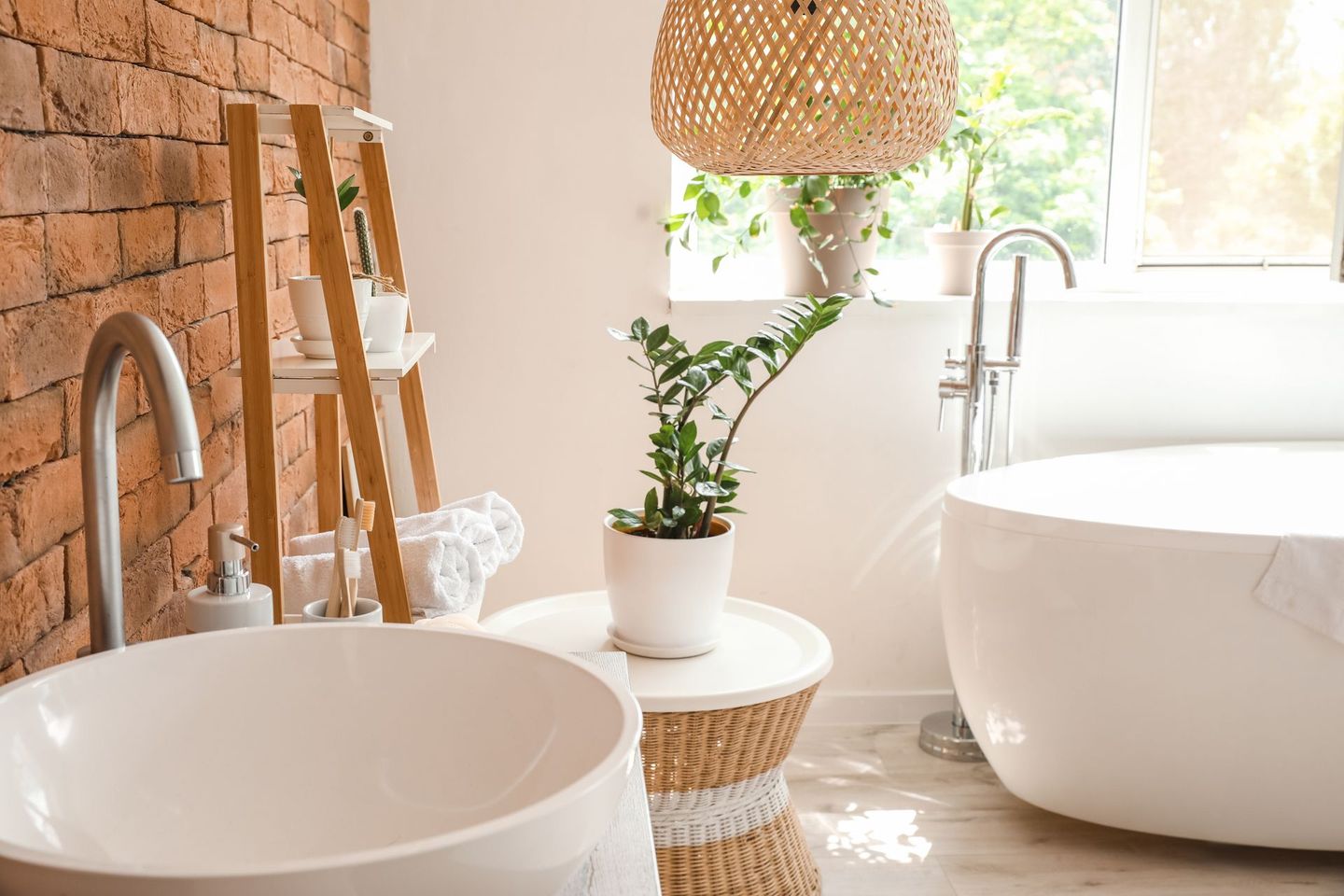 Stylish interior of modern bathroom