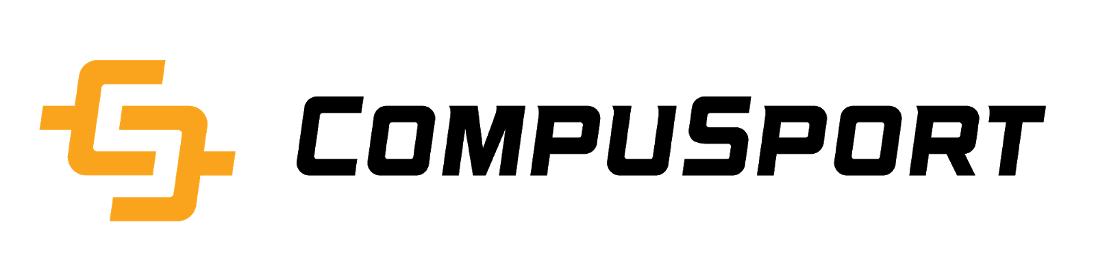 Logo of Compusport: orange stylized letter