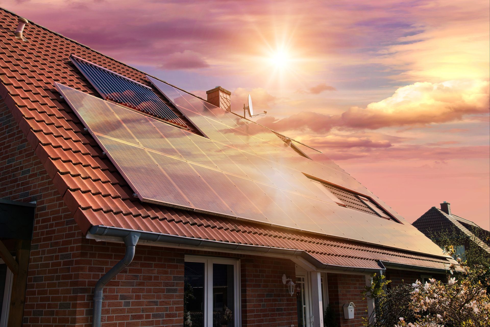 Solar Panel Against the Sky