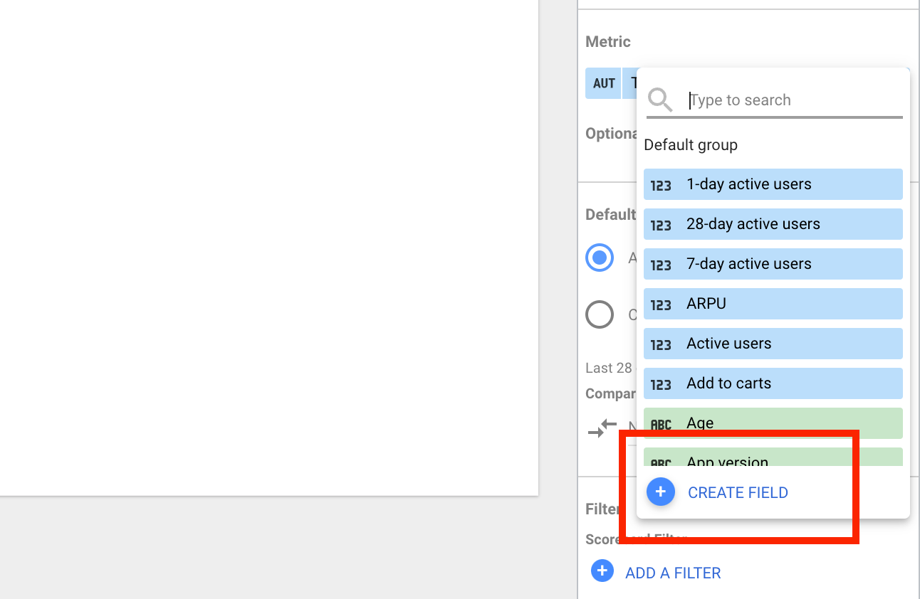 Create a new metric