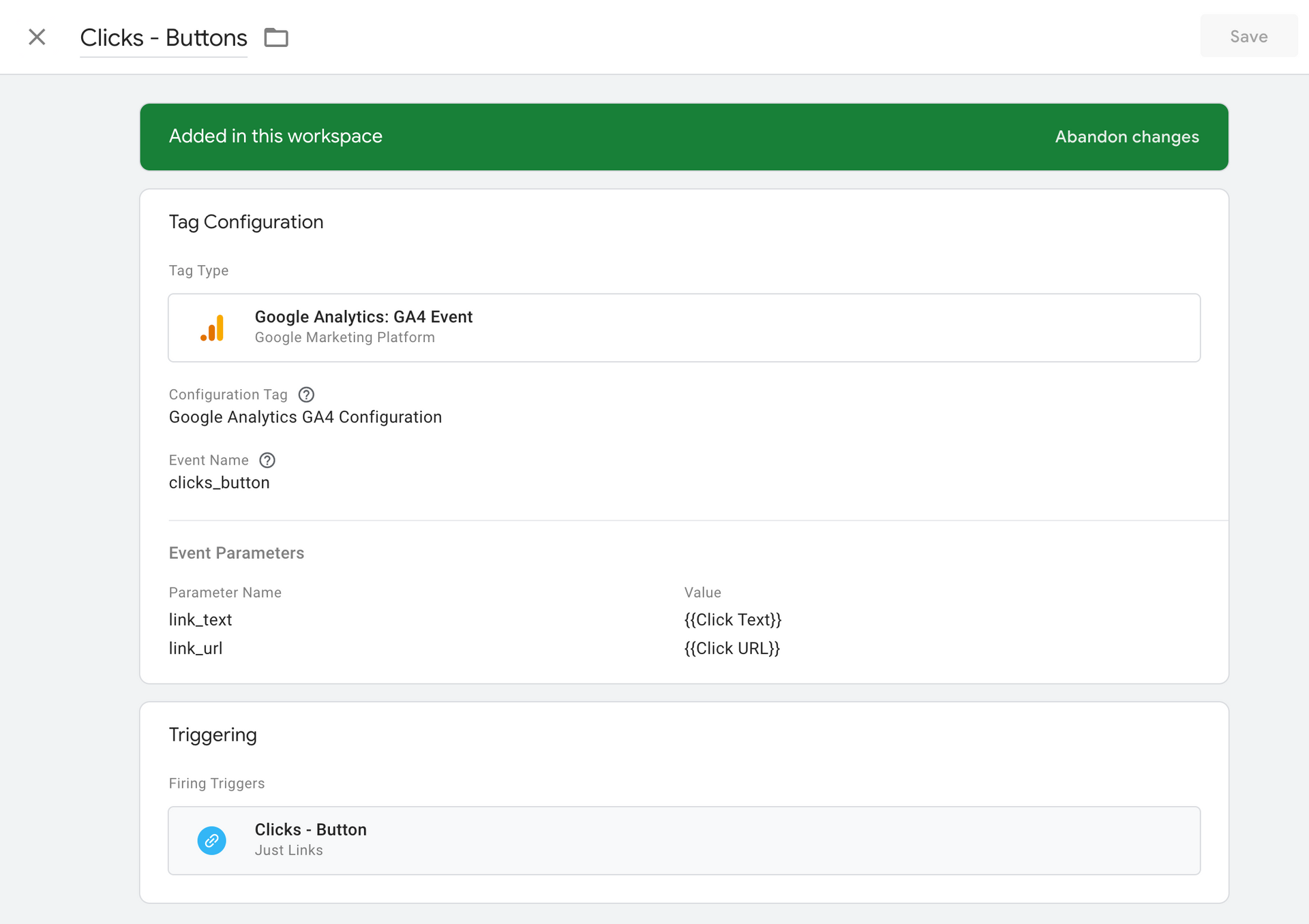 Adding link tracking in GA4
