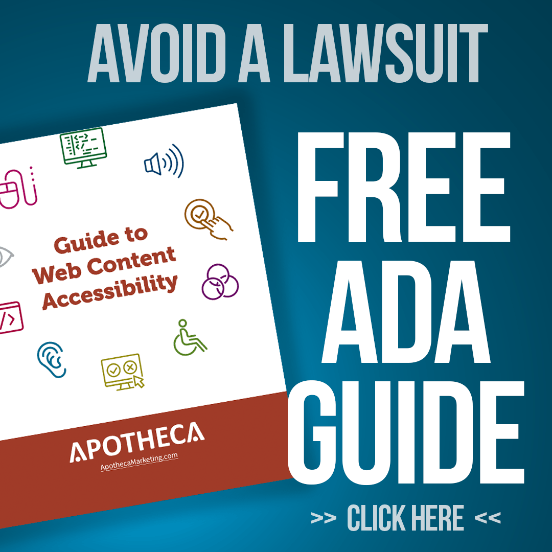 An advertisement for a free ada guide to web content accessibility