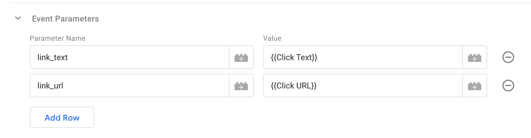 Choose your event parameters