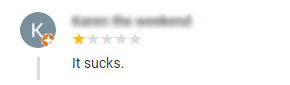 Negative review