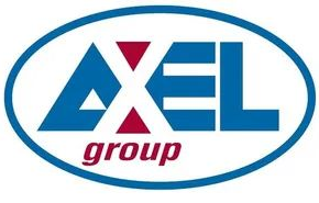 Logo del Gruppo AXEL in blu e rosso all'interno di un contorno ovale.