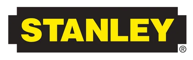 Logo STANLEY in testo giallo su sfondo rettangolare nero.