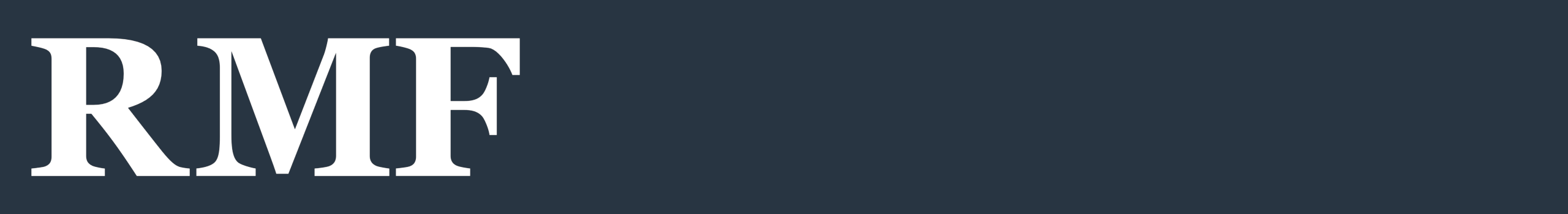 The letters RMF animate in to form the Rayco Metal Finishing logo.