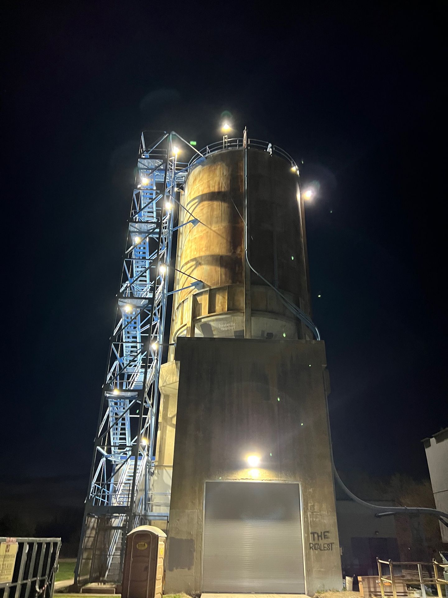 Cement Terminal at Night