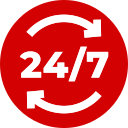 Red circle with 