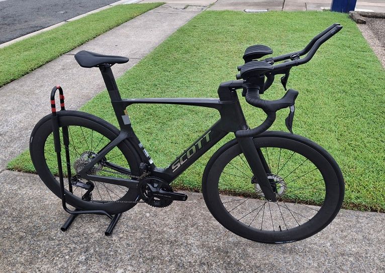 A Black Scott Triathlon Bike— City Centre Cycles in Berserker, QLD