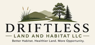 Driftless Land and Habitat LLC logo for land management services in Southwest Wisconsin links to home page.
