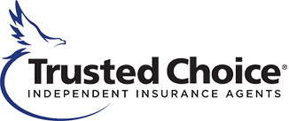 The logo for trusted choice independent insurance agents has a bird on it.