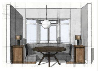 architecture draft of a luxury house