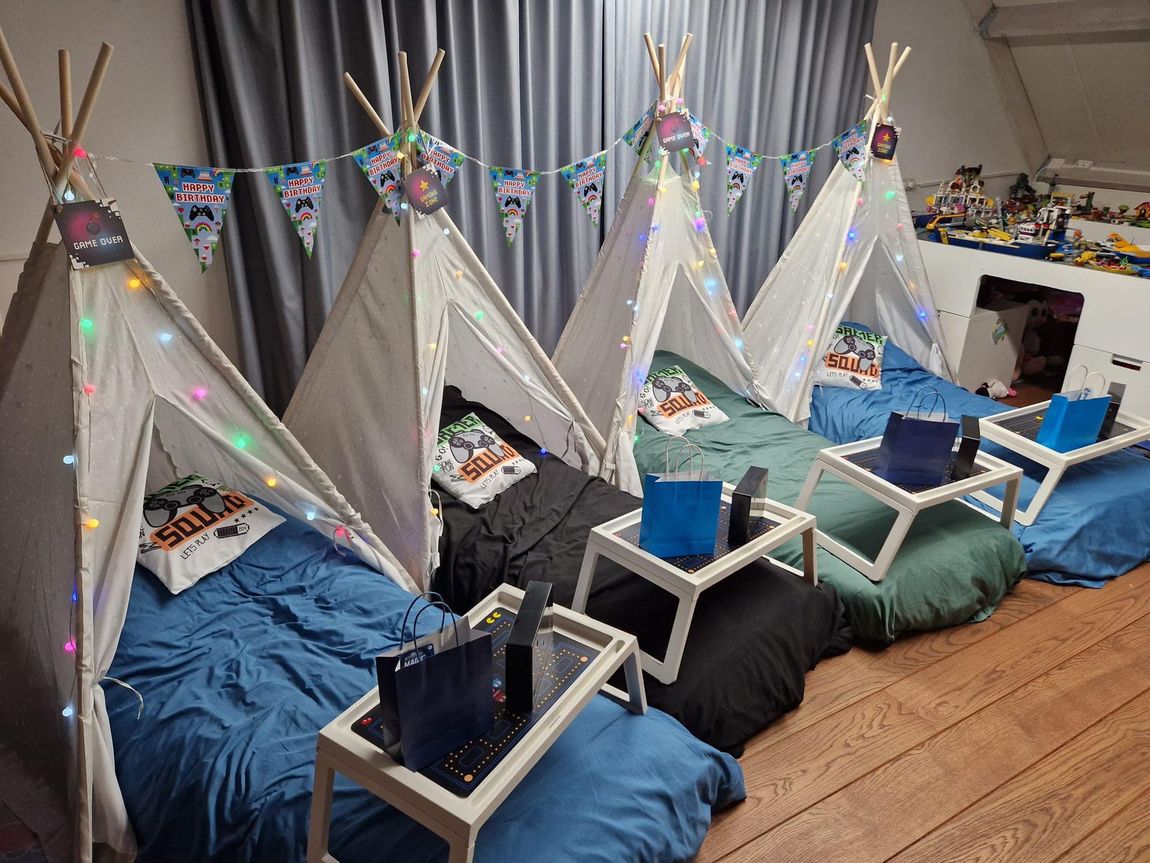 tipi slaapfeestje voor kinderfeestje