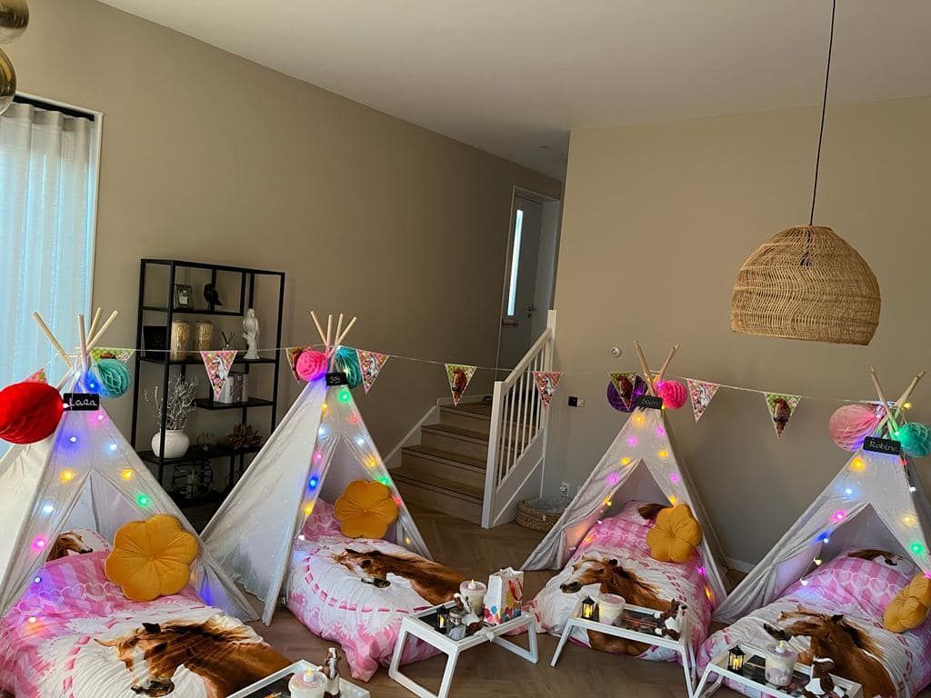 tipi slaapfeestje voor kinderfeestje