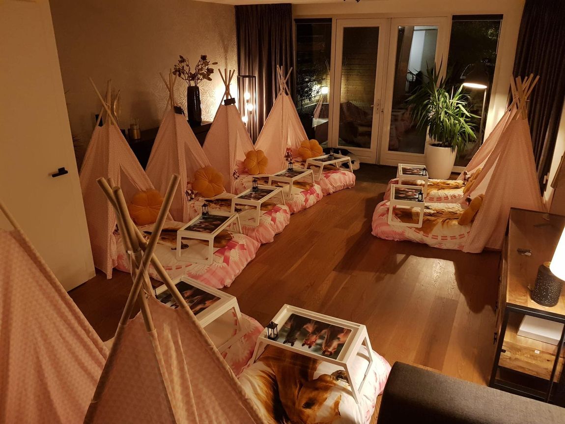 tipi slaapfeestje voor kinderfeestje