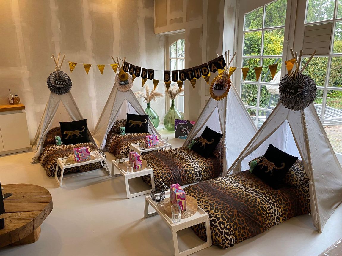 tipi slaapfeestje voor kinderfeestje